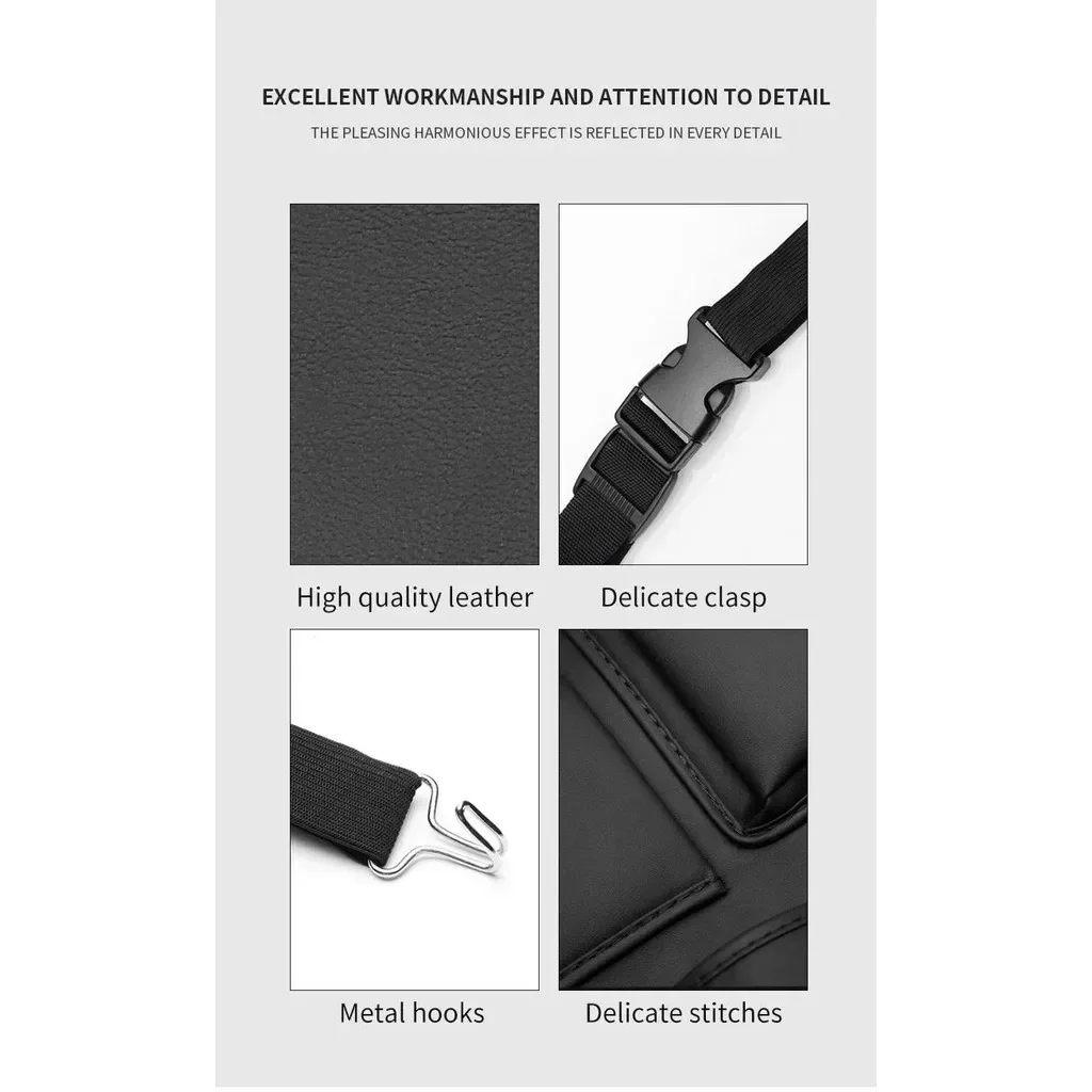 Jaecoo Car Seat Back Organizers | 2pcs Leather Multi-Pocket Storage Bags