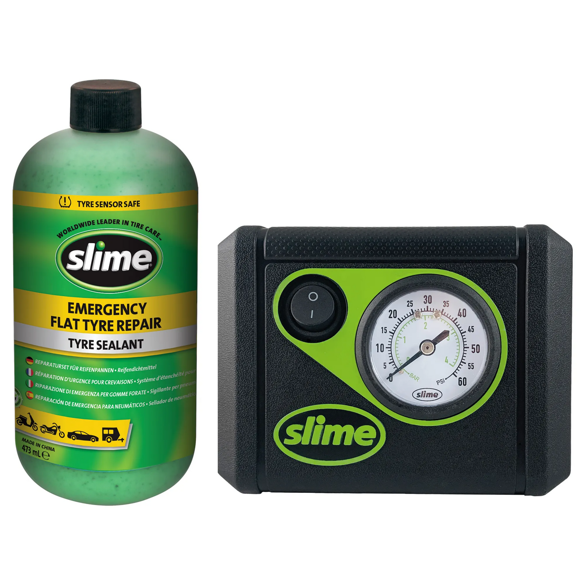Jaecoo Slime Smart Repair Emergency Tyre Repair Kit – 12V Compressor & Sealant