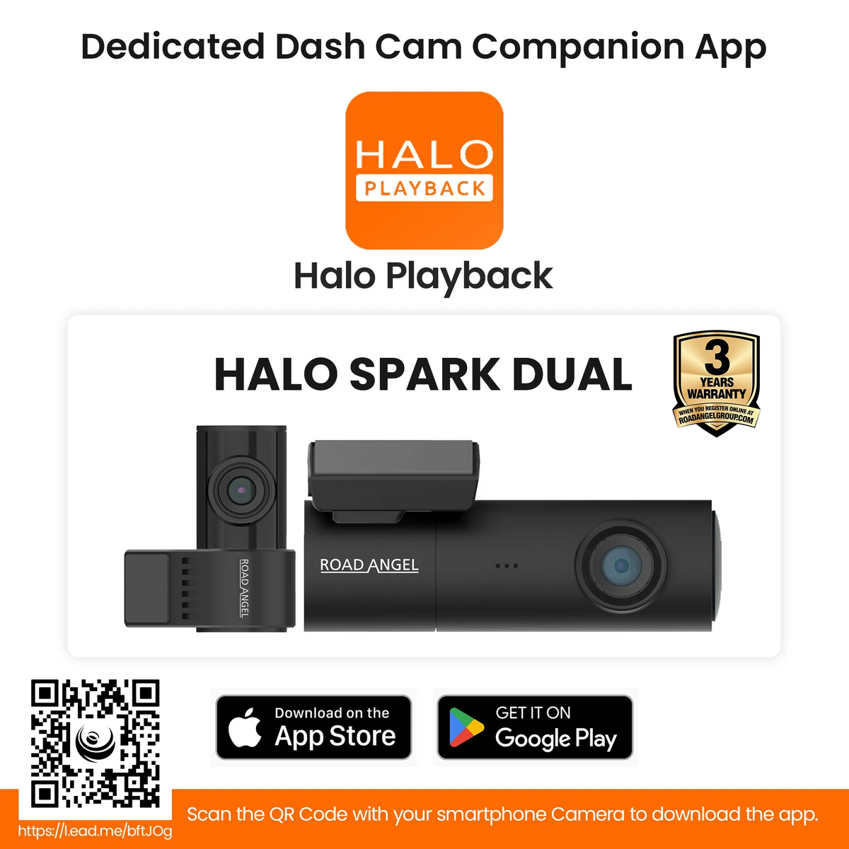 Jaecoo Road Angel Halo Spark Dual Dash Cam – 1080p Front & Rear
