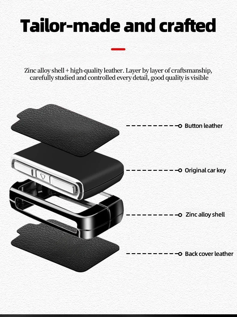 Jaecoo Key Cover with Keychain | Protective Smart Key Case