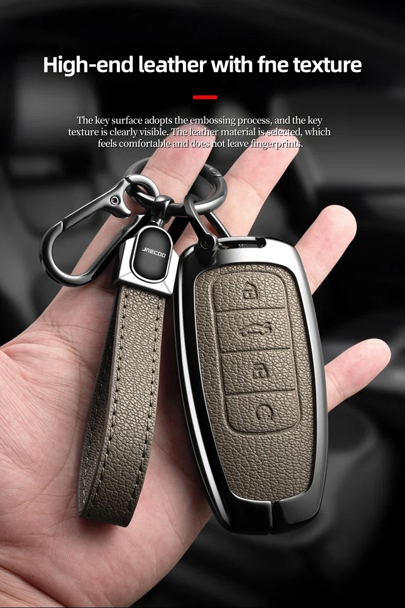 Jaecoo Key Cover with Keychain | Protective Smart Key Case