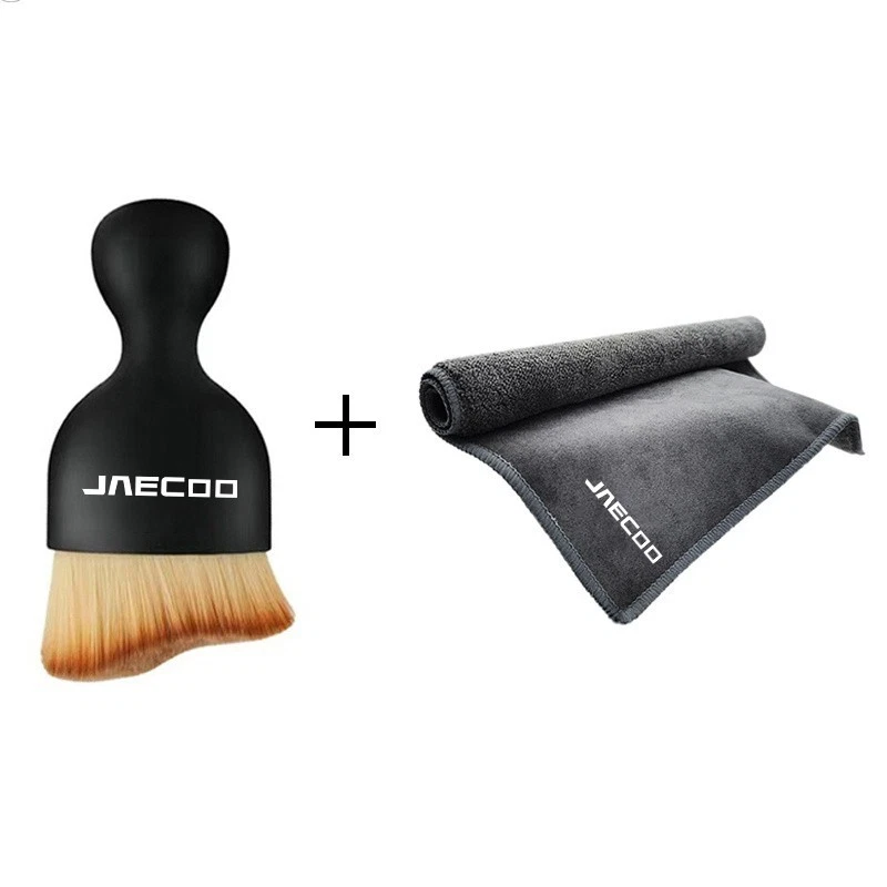 Jaecoo Car Cleaning Kit | Suede Cloth & Soft Detailing Brush Set